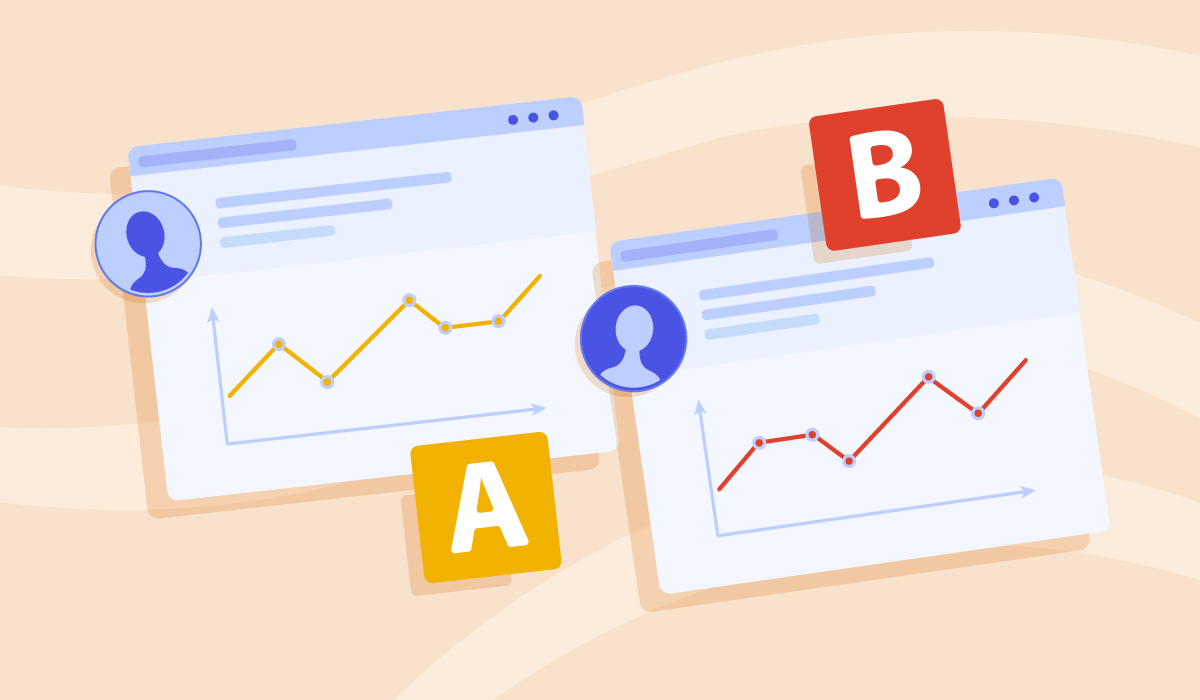 A/B testing screens